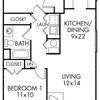 the floor plan of a town house with a garage